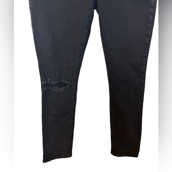 Reformation High & Skinny Jeans Faded Black Destroyed Women’s Size 30 - Picture 5 of 9